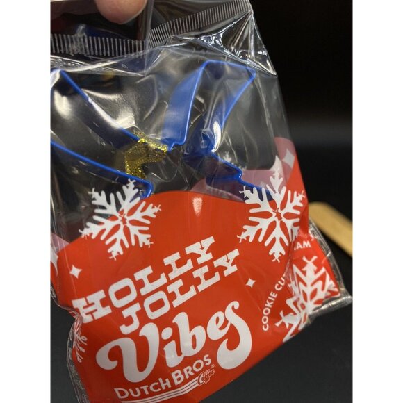 Dutch Bros Blue Christmas Ornament Cookie Cutter Windmill 2024 Holly Jolly Vibes - Picture 3 of 4